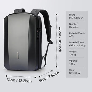 MARK RYDEN MR8918 Compact Hard Shell Travel Backpack with USB Charging Port