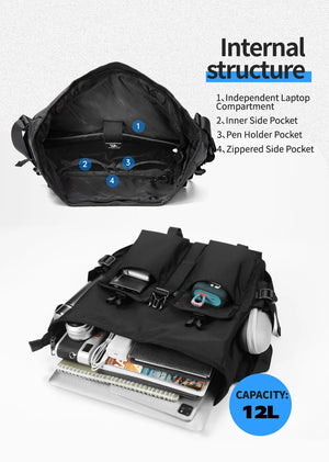 TIGERNU S81010 Large Capacity Waterproof Messenger Bag