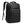 Black laptop travel backpack with front zipper pocket, adjustable shoulder straps, and side panel.