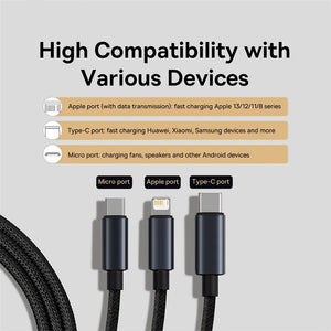 BASEUS Minimalist Series 3in1 Fast Charging Data Cable