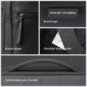 MARK RYDEN MR6033 Compact Durable Waterproof Business and Laptop Backpack