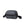 Black crossbody bag with zip top, front flap pocket, and adjustable shoulder strap