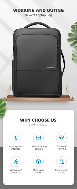MARK RYDEN MR9533 Lightweight Waterproof Compact Backpack with USB Charging Port