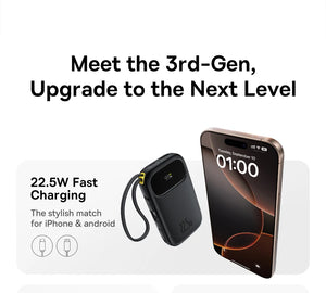 BASEUS QPow3 Digital Display Power Bank with Built-In Cable