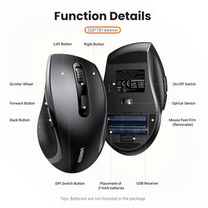 UGREEN MU511 Ergonomic Wireless Mouse