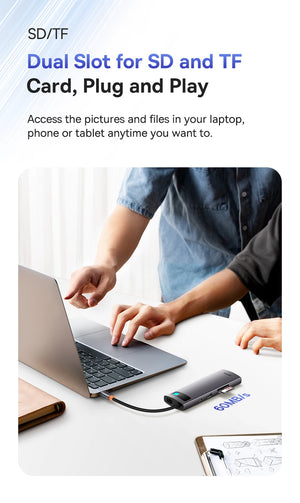BASEUS Star Joy Series 8in1 USB-C Multiport Adapter and USB Hub
