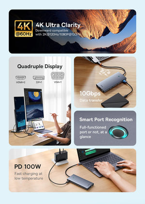 BASEUS PortalJoy Series 13in1 USB-C Multiport Adapter and USB Hub
