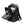 Black waterproof travel backpack with front organizer and open top compartment