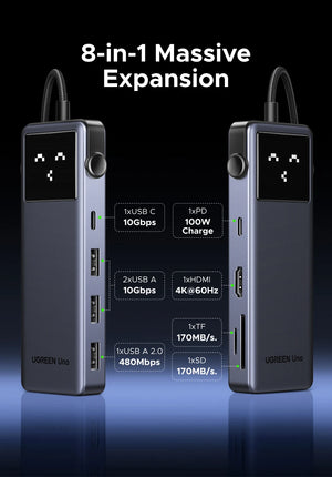 UGREEN Uno 8in1 USB-C Multiport Adapter and USB Hub