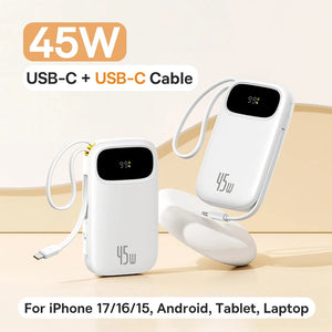 BASEUS QPow3 Fast Charging Power Bank with Built-In Cable