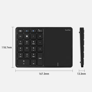 JOMAA Mini Rechargeable Wireless Numeric Keypad with Touchpad