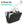 Black laptop sleeve with open interior showing padded compartments and zipper