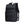 Black waterproof travel backpack with front zip pocket and adjustable shoulder straps