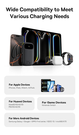 BASEUS QPow3 Digital Display Power Bank with Built-In Cable