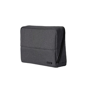 Black rectangular pouch on a white background
