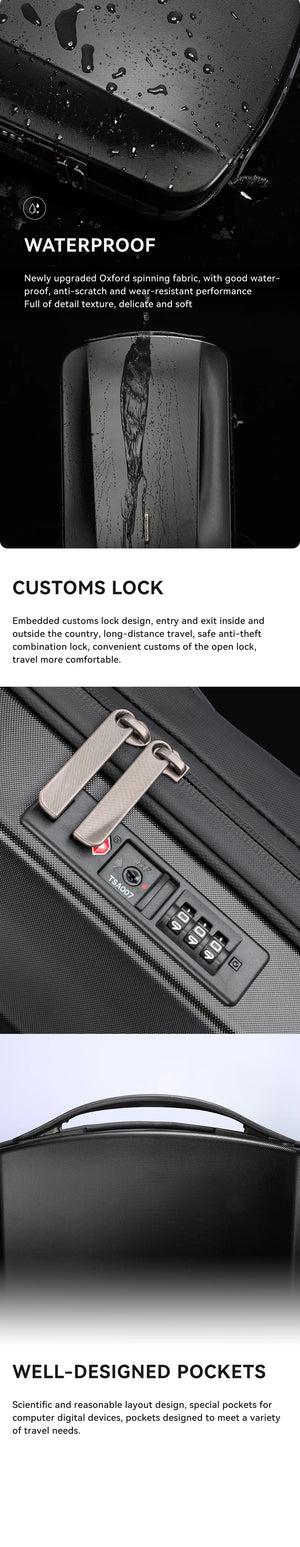 MARK RYDEN MR8918 Compact Hard Shell Travel Backpack with USB Charging Port