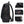 Black backpack with side pocket, anti-theft back pocket, and double zipper front