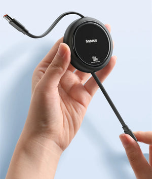 BASEUS Free2Draw 100W Retractable USB-C to USB-C Fast Charging Cable