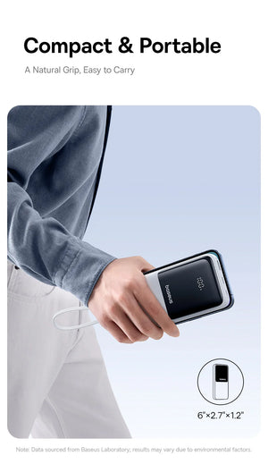 BASEUS Lipow Dual Cable Power Bank with Digital Display