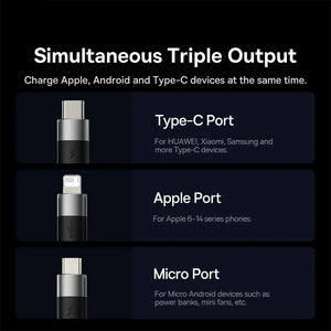 BASEUS Star Speed Series 3in1 Fast Charging Data Cable