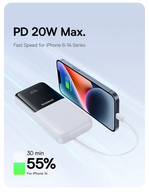 BASEUS Lipow Dual Cable Power Bank with Digital Display