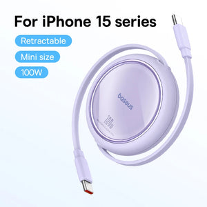 BASEUS Free2Draw 100W Retractable USB-C to USB-C Fast Charging Cable