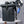 Dark roll-top waterproof backpack with built-in USB charging port and attached charging cable