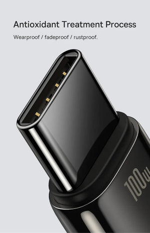 BASEUS Tungsten Gold 100W USB-C to USB-A Fast Charging Cable