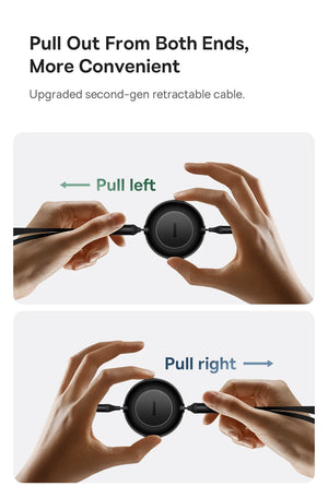 BASEUS Bright Mirror Series 2 Retractable 3in1 Fast Charging Data Cable