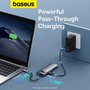 BASEUS Metal Gleam Series 7in1 USB-C Multiport Adapter and USB Hub