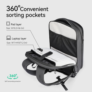MARK RYDEN MR8011 Hard Shell Waterproof Travel Backpack with USB Charging Port