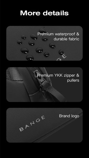Tech storage bag details: water-resistant fabric texture and Zipper pullers