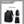 Black waterproof travel backpack with front pocket and expandable side zipper compartments