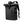 Black roll-top waterproof travel backpack with front zipper pocket and roll-top straps