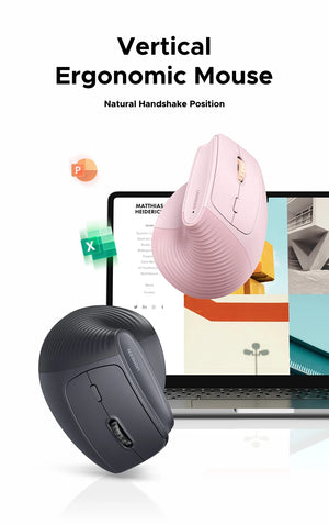UGREEN M571 Dual-Mode Ergonomic Vertical Bluetooth Wireless Mouse