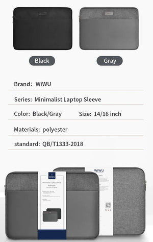 WIWU Minimalist Series Shockproof Tablet and Laptop Sleeve