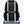 Black commuter backpack back view with trolley sleeve strap
