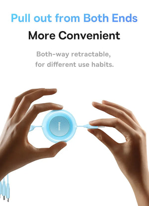 BASEUS Bright Mirror Series Retractable 3in1 Fast Charging Data Cable