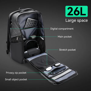 MARK RYDEN MR9142 Large Capacity Waterproof Travel Backpack with USB Charging Port