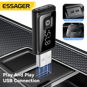 ESSAGER BT17 FM Bluetooth Adapter and USB Dongle