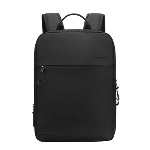 TIGERNU B9013 expandable waterproof compact backpack, black front with zip pocket