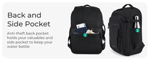 BAGSMART Large Capacity Waterproof Travel Backpack with USB Cable Access