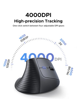 UGREEN M571 Dual-Mode Ergonomic Vertical Bluetooth Wireless Mouse