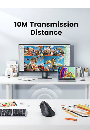 UGREEN MU008 Multi-Mode Ergonomic Vertical Bluetooth Wireless Mouse