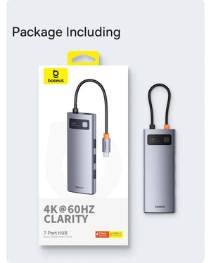 BASEUS Metal Gleam Series 7in1 USB-C Multiport Adapter and USB Hub