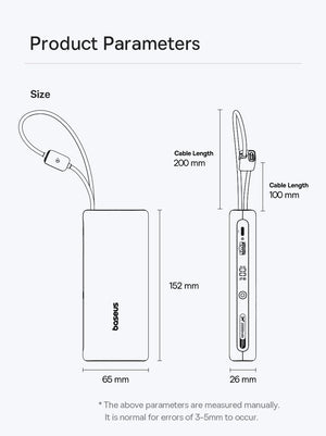 BASEUS EnerFill FC41 Digital Display Power Bank with Dual Cable