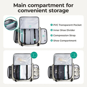 BAGSMART Expandable Large Capacity Waterproof Travel Backpack