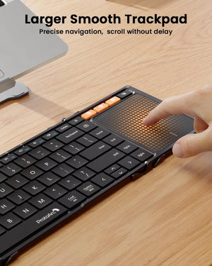 PROTOARC XK01 Foldable Rechargeable Wireless Keyboard with Touchpad