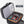 Black backpack open 180-degree mode with mesh organizer compartment and zipper pockets