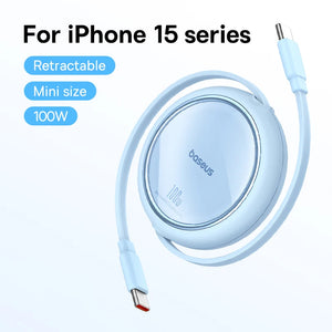 BASEUS Free2Draw 100W Retractable USB-C to USB-C Fast Charging Cable